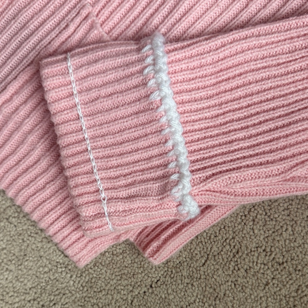 Pink Ribbed Button Cardigan - Picture 5 of 6